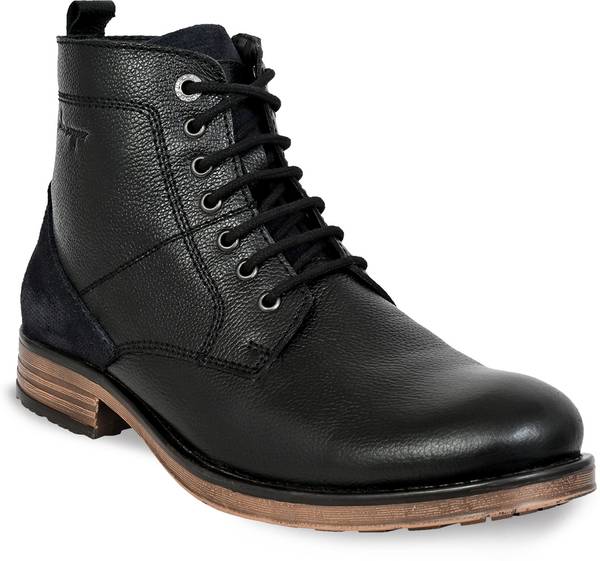 Allen Cooper Genuine Premium Leather Luxury High Top Ankle Boots