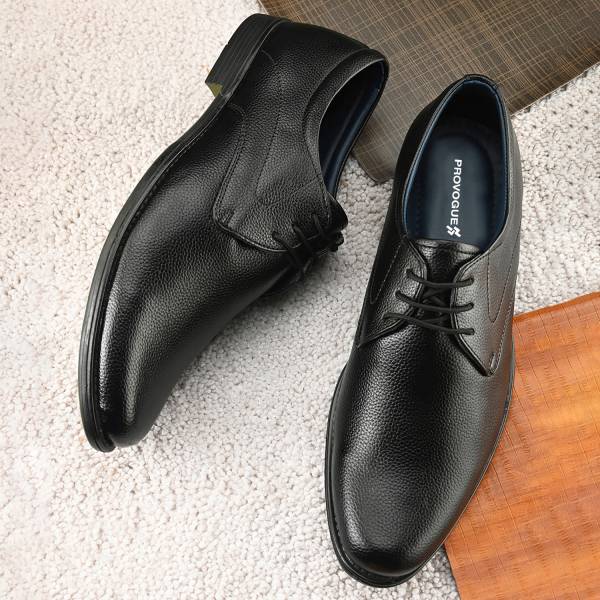 PROVOGUE Black Formal Shoes |Official Shoes |College |Semi Formal Shoes |Formal Boots Lace Up For Men