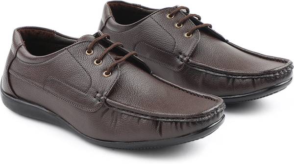 LIBERTY Fortune HML-6E Formal Lacing Shoes With PU Sole | Lightweight and Comfortable Derby For Men