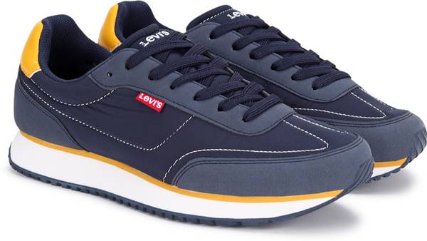 LEVI'S Men's Grey Color Block Sneakers Sneakers For Men