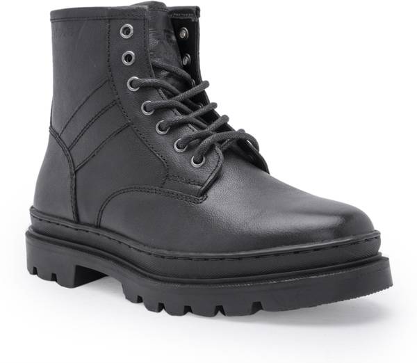Red top tape boots