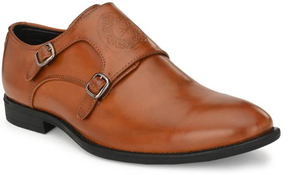 aadi Synthetic Leather TPR Monk Strap For Men