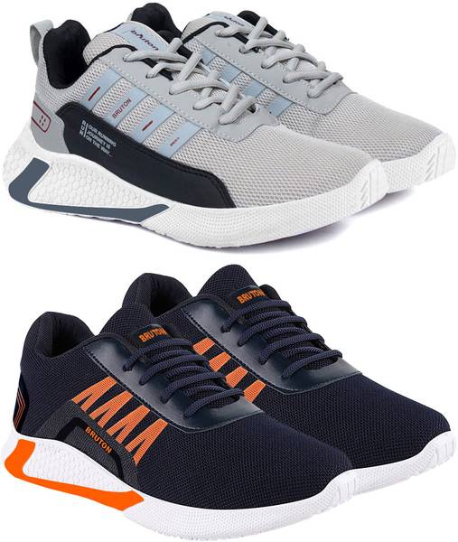 BRUTON Combo Pack of 2 Trendy & Stylish Casual Shoes Sneakers For Men