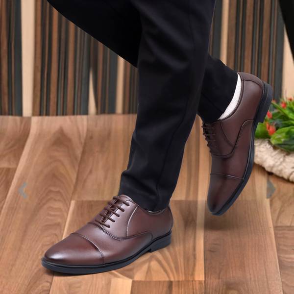 Shooz Faux Leather Formal Oxford Shoes Lace Up For Men