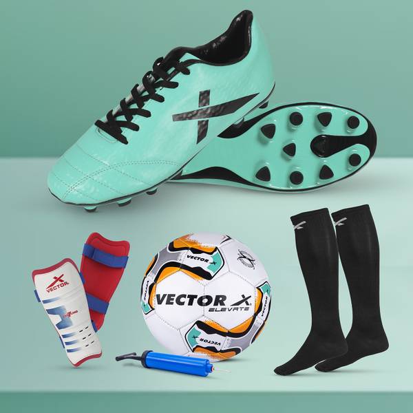 VECTOR X Combo NXG With Socks Shin guard Football Pump