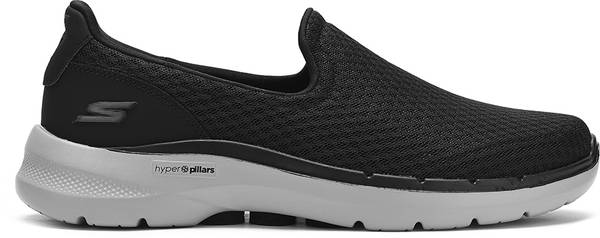 Skechers Skechers Mens GO WALK 6 - MOTLEY Black Walking Shoes Walking Shoes For Men