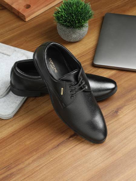 LIBERTY Fortune HOL-130E Formal Slip-on Shoes With PU Upper | PVC Sole Lacing Derby For Men