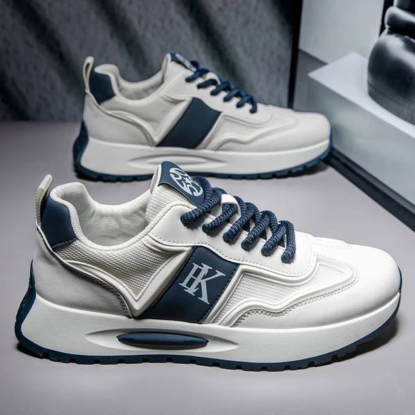 COMMANDER RULING FEETS Lace Up Shoes - (1213_WHITE_BLU) | Trendy & Stylish Shoes | Daily Use Sneakers For Men