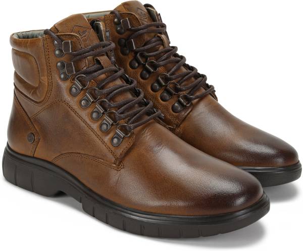 Lee cooper men's brown leather outlet boots