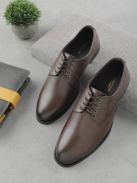LIBERTY Fortune HML-11E Formal Lacing Shoes With PU Sole | Lightweight and Comfortable Oxford For Men