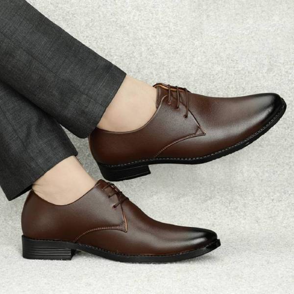 T-ROCK Stylish Partywear Look Formal Shoes Lace Up For Men