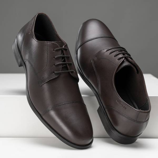 RED TAPE Formal Derby Shoes for Men | Real Leather Shoes with Low-cut Pattern Derby For Men