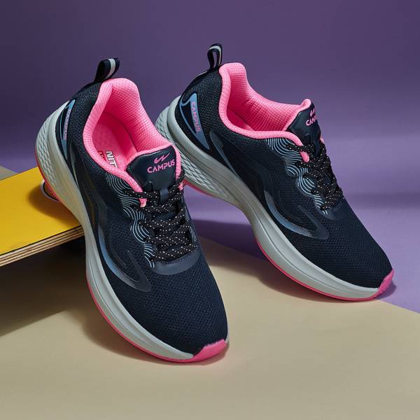 CAMPUS SIREN Women's Sports Shoes | Integrated NitroFly Technology |Mesh Upper |Lace-Up Running Shoes For Women