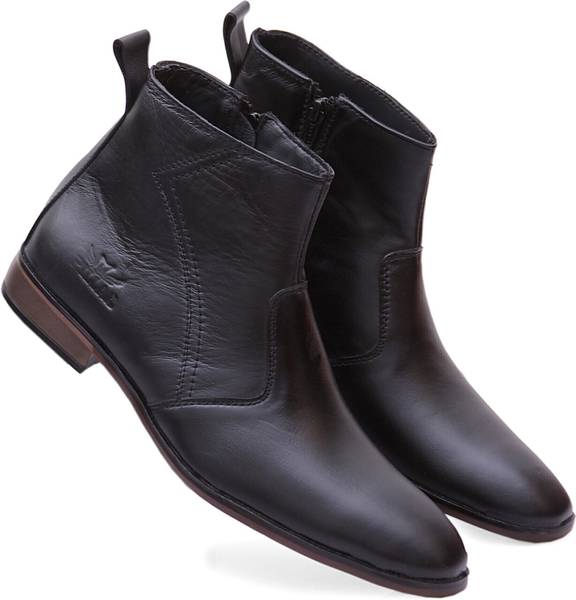 PILLAA Genuine Leather Chelsea Boots Soft Cushioned Insole Dynamic Feet Support Slip On Boots For Men