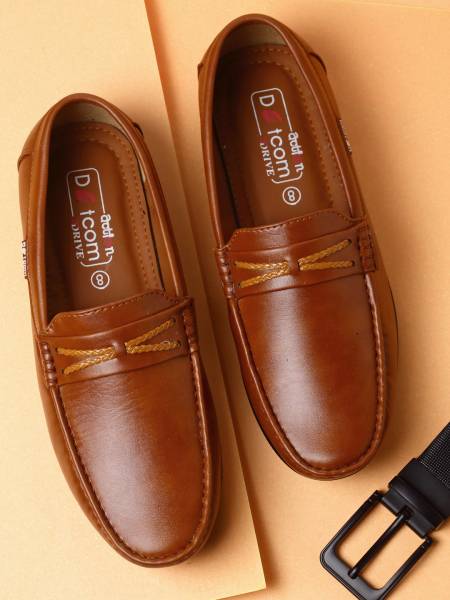 action Action Dotcom DRIVE-47 Light Weight,Comfortable,Trendy, Synthetic,Leather Loafers For Men