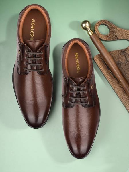 LIBERTY Healers UVI-22 Formal Lacing Shoes With Softy Leather | PU Sole Modern & Stylish Derby For Men