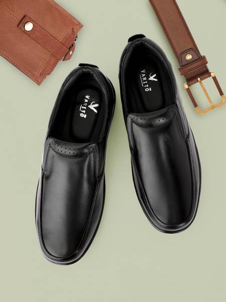 Varito 100 % Genuine Leather Officer Class Stylish Slip-On Formal Shoes (NDM Leather) Slip On For Men