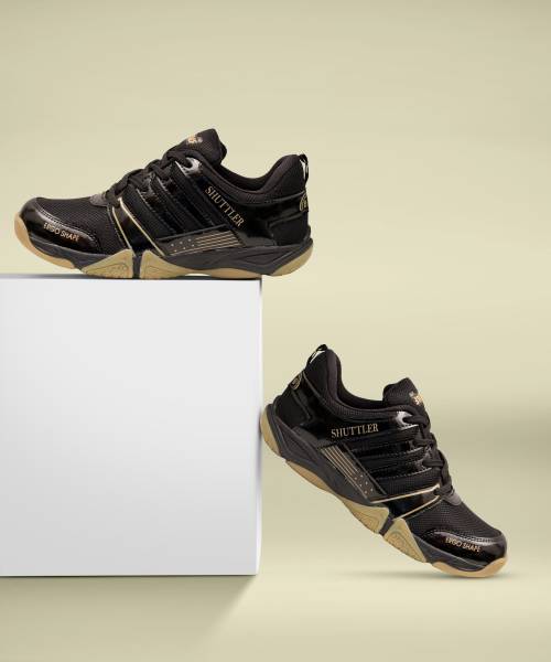 B-Tuf Badminton Shoes Sports Non Marking Sole for Boys Girls Kids (SHUTTLER BK) Badminton Shoes For Men