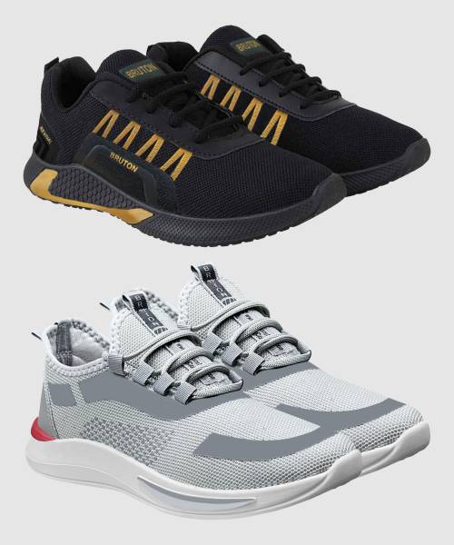 BRUTON Combo Pack of 2 Sports Shoes Running Shoes For Men Running Shoes For Men