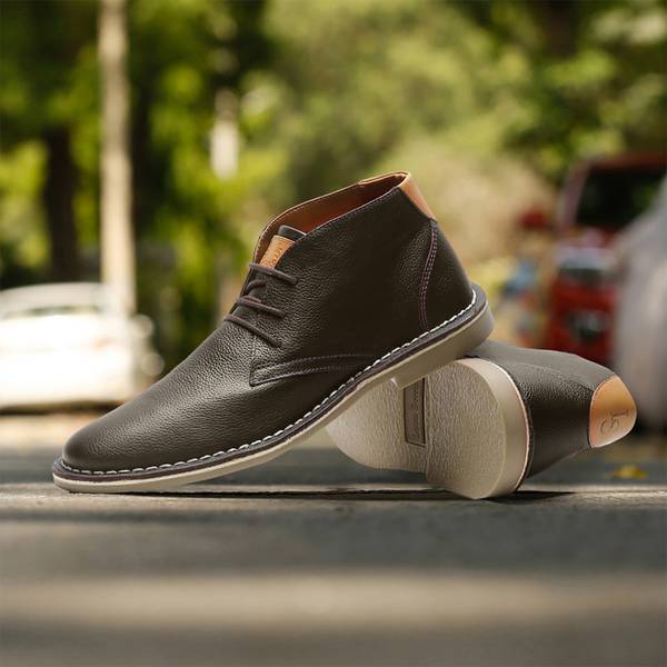 Mens leather sale desert boots uk