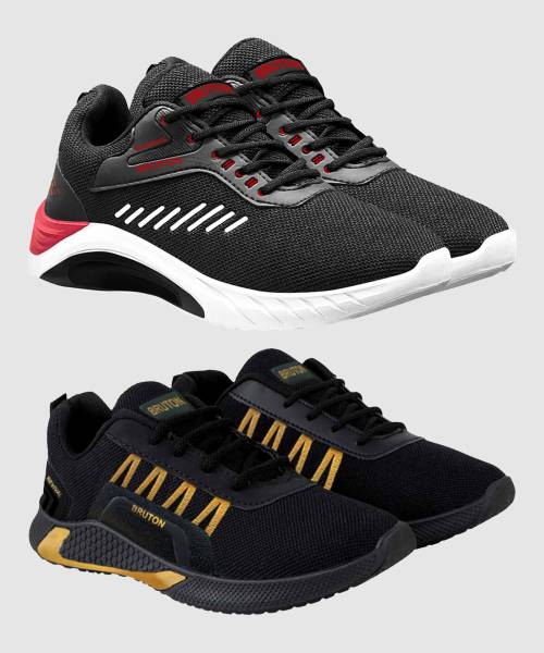 BRUTON Combo Pack of 2 Trendy & Stylish Sports Shoes Running Shoes For Men