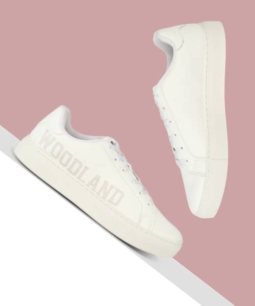 Woodland white sneakers cheap