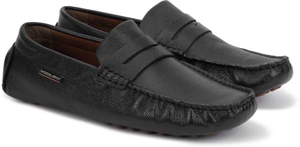 Woodland loafers hotsell black