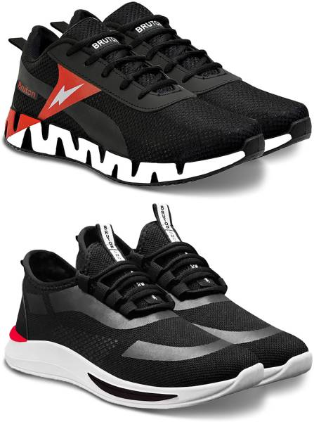 BRUTON Combo Pack of 2 Trendy & Stylish Sports Shoes Running Shoes For Men