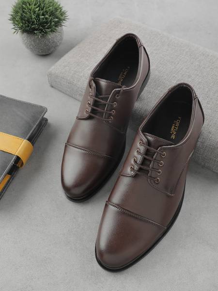 LIBERTY HML-13E Formal Lacing Shoes With PU Sole | Lightweight and Comfortable Oxford For Men