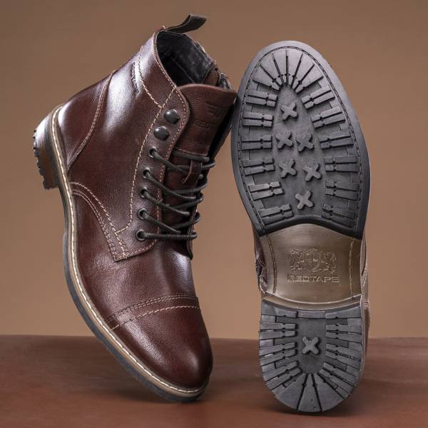 Ankle length sale leather shoes