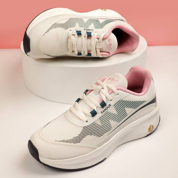 CAMPUS CIARA Women's Sports Shoes | Breathable Mesh Upper & Cushioned Insole | Lace-Up Running Shoes For Women