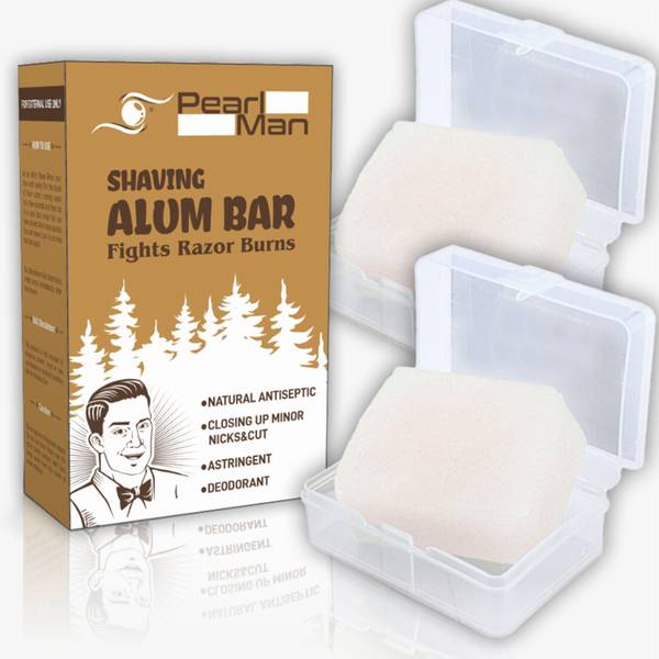 Pearl Shaving Alum Bar (Fitkari) Pack of 2 100% Pure Natural Phitkari After Shave Lotion