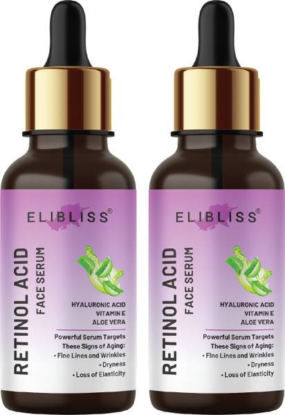 ELIBLISS Retinol Acid Serum, Anti-Aging Reduces Fine Lines and Wrinkles Pack of 2