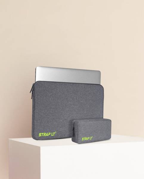 Straplt Laptop Sleeve With Pouch Case Cover for 15.6-16 Inch With Handle, Waterproof Laptop Sleeve/Cover