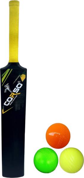 corso Plastic bat combo 3 Wind Balls , Plastic bat for tennis ball & Wind Ball PVC/Plastic Cricket Bat