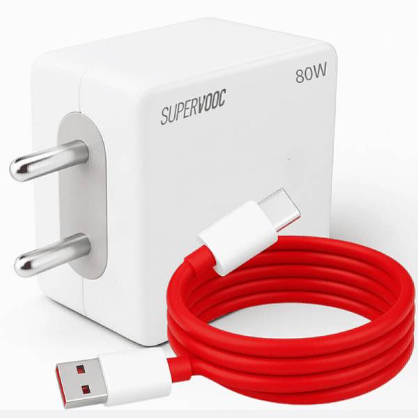 80 Watt Supervooc/Dash/Vooc/Super Dart Fast Charger adapter with Type C cable 7 A Mobile Charger with Detachable Cable