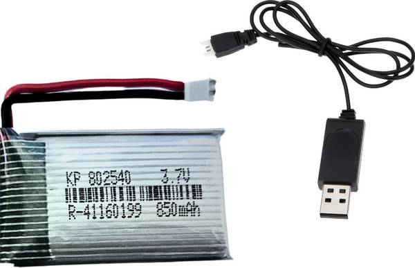 Floricx 3.7V 850mAh Drone (802540) with MX2.0 Charger Cable Battery