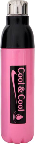 Pack of 1 Premium Quality Cool & Cool 1000ml Pink Plastic Insulated 1000 ml Bottle Plastic