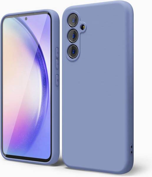Zapper Back Cover for Samsung A54 5G Real Liquid Silicone with Side Edge to Corner Microfiber (LAVENDER)