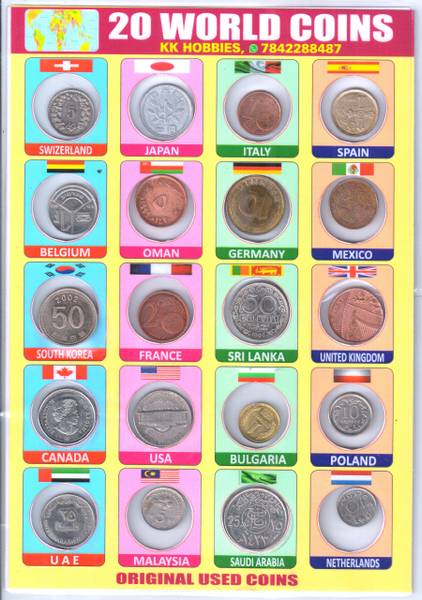 KMK 20 DIFFERENT OLD WORLD COUNTRY COINS Modern Coin Collection