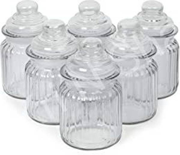 Miral Enterprises Glass Cookie Jar - 350 ml