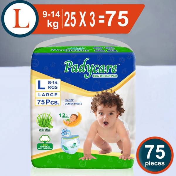 Padycare All round Protection Pants Style Baby Diapers - L