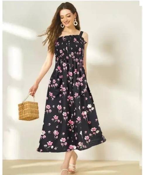 Women A-line Multicolor Dress