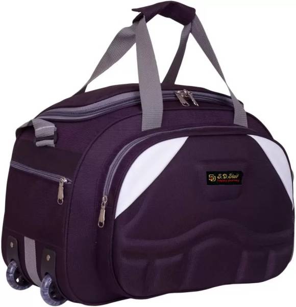 SD Star (Expandable) Strolley Duffel Bag - Premium quality purple duffel bag Duffel With Wheels (Strolley)
