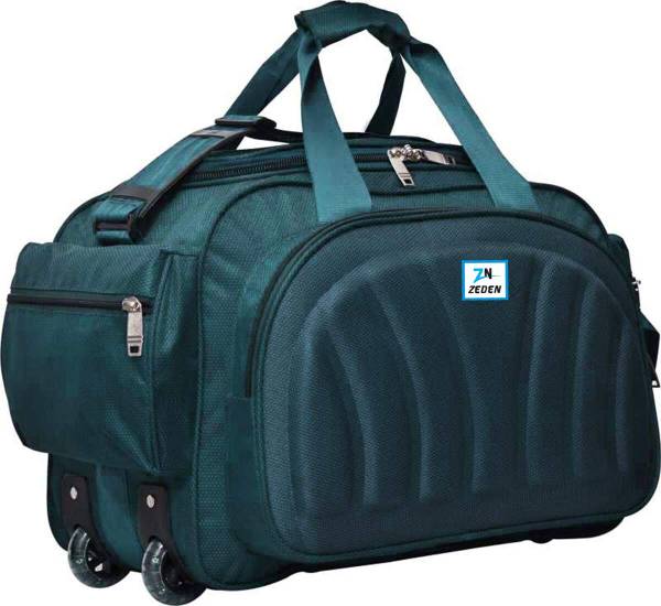 (Expandable) 65 L Duffle Bags Luggage With Trolley-Peacock- Duffel With Wheels (Strolley)