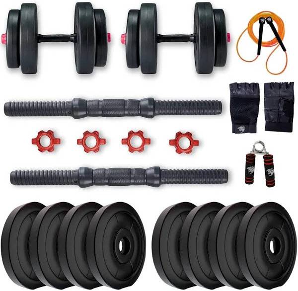 asufit PVC Adj R&B Dumbbells Set (8 Kg) Adjustable Dumbbell