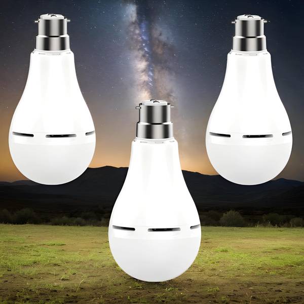 YAROH Charging Bulb 9W LED 1200mAh battery 4 hrs emergency light Pack of 3 bulbEW350 4 hrs Bulb Emergency Light