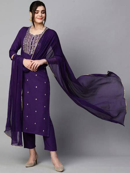pinfit Women Kurta Pant Dupatta Set