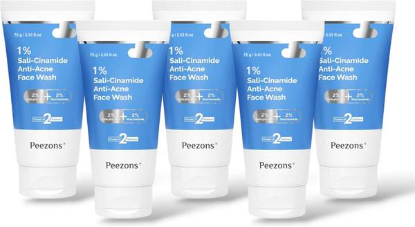 Peezons Salicylic Acid 1% | For Acne & Oil Control |Suitable to All Skin Types Men & Women All Skin Types Face Wash