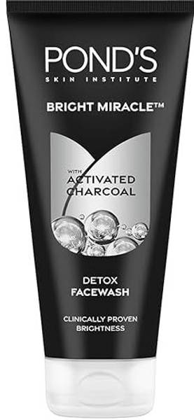 POND's Bright Miracle Detox Facewash 10X Power of Activated Charcoal For Deep Cleaned Skin Face Wash
